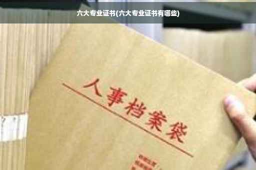 六大专业证书(六大专业证书有哪些)