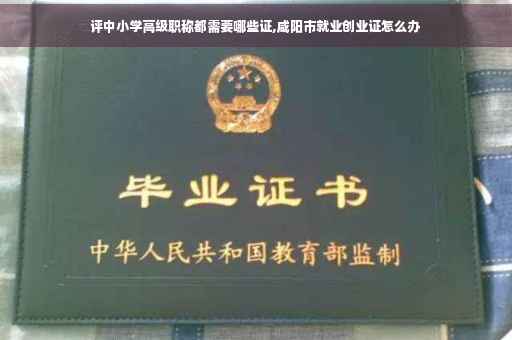 评中小学高级职称都需要哪些证,咸阳市就业创业证怎么办