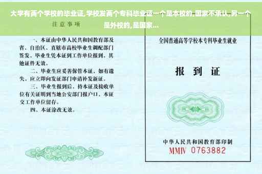 大学有两个学校的毕业证,学校发两个专科毕业证一个是本校的,国家不承认,另一个是外校的,是国家...