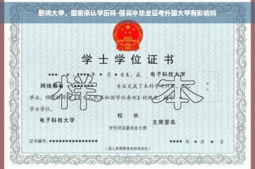 野鸡大学，国家承认学历吗-假高中毕业证考外国大学有影响吗