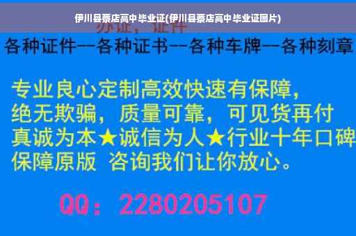 伊川县蔡店高中毕业证(伊川县蔡店高中毕业证图片)
