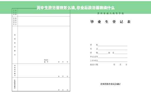 高中生政治面貌怎么填,毕业后政治面貌填什么