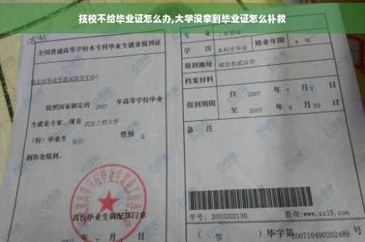 技校不给毕业证怎么办,大学没拿到毕业证怎么补救