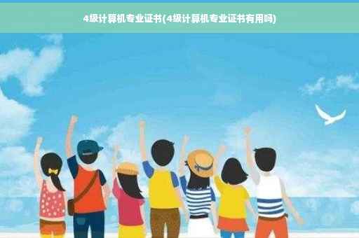 4级计算机专业证书(4级计算机专业证书有用吗)