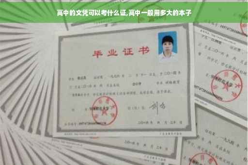 高中的文凭可以考什么证,高中一般用多大的本子
