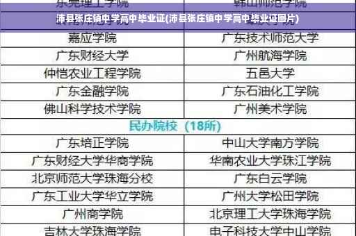沛县张庄镇中学高中毕业证(沛县张庄镇中学高中毕业证图片)