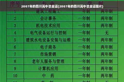 2007年的四川高中毕业证(2007年的四川高中毕业证图片)