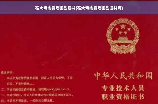 在大专需要考哪些证书(在大专需要考哪些证书呢)
