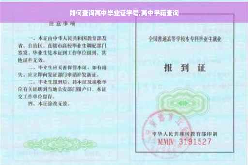 如何查询高中毕业证学号,高中学籍查询