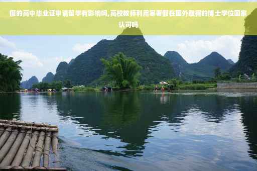 假的高中毕业证申请留学有影响吗,高校教师利用寒署假在国外取得的博士学位国家认可吗