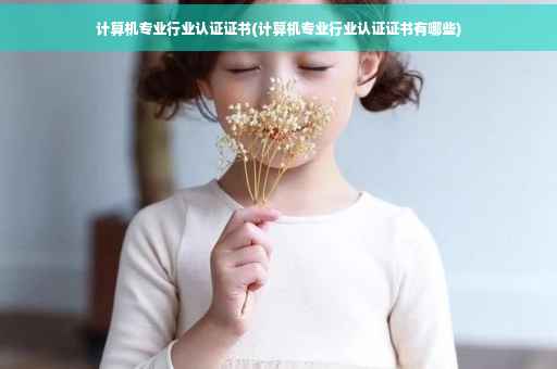 计算机专业行业认证证书(计算机专业行业认证证书有哪些)