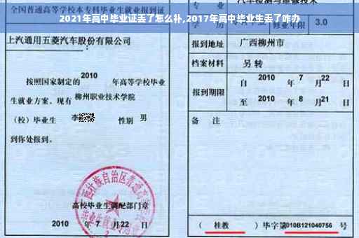 2021年高中毕业证丢了怎么补,2017年高中毕业生丢了咋办