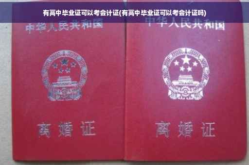 有高中毕业证可以考会计证(有高中毕业证可以考会计证吗)