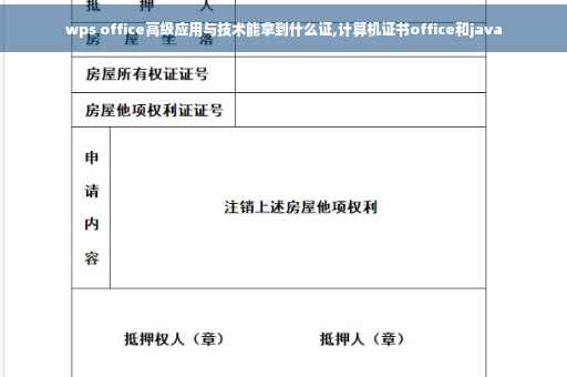 wps office高级应用与技术能拿到什么证,计算机证书office和java