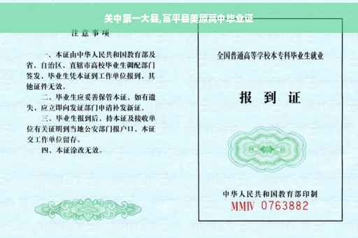 关中第一大县,富平县美原高中毕业证