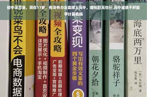 初中没毕业，现在17岁，有没有办法直接上高中，哪怕职高也行,高中成绩不好能学计算机吗