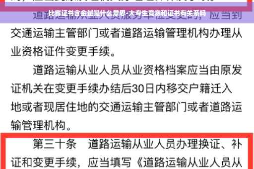 比赛证书含金量是什么意思-大专生竞赛和证书有关系吗