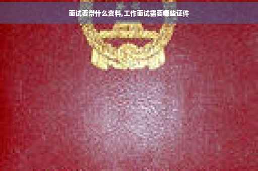 面试要带什么资料,工作面试需要哪些证件
