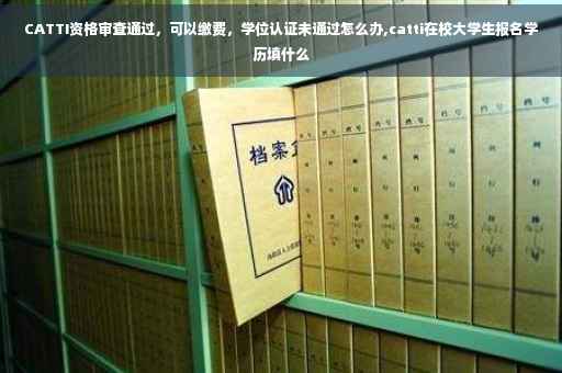 CATTI资格审查通过，可以缴费，学位认证未通过怎么办,catti在校大学生报名学历填什么