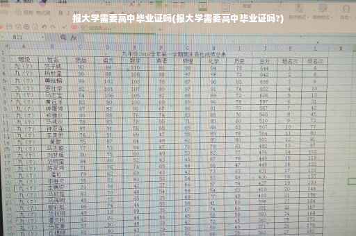 报大学需要高中毕业证吗(报大学需要高中毕业证吗?)