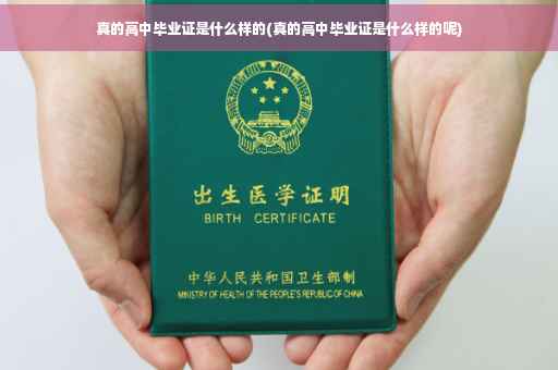真的高中毕业证是什么样的(真的高中毕业证是什么样的呢)