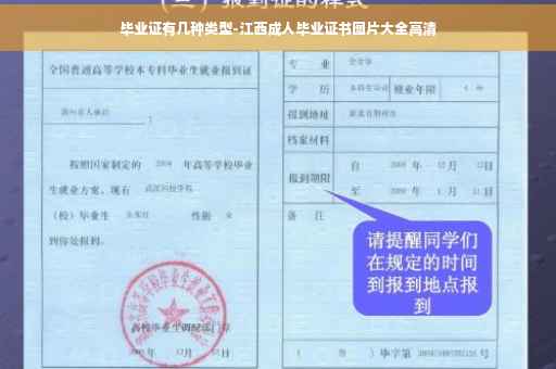 毕业证有几种类型-江西成人毕业证书图片大全高清