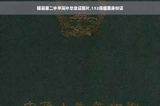磁县第二中学高中毕业证图片,132是哪里身份证