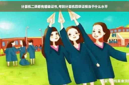 计算机二级都有哪些证书,考到计算机四级证相当于什么水平