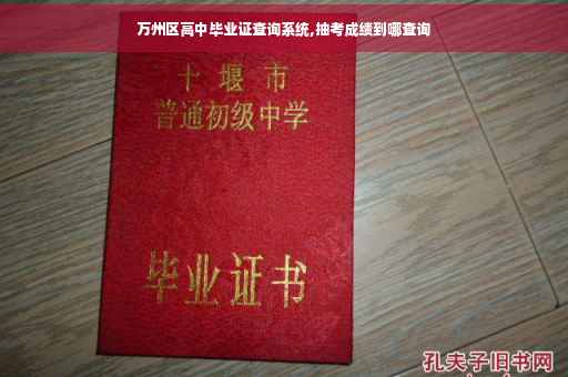 万州区高中毕业证查询系统,抽考成绩到哪查询