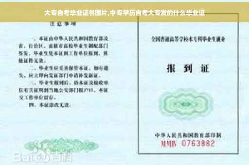 大专自考毕业证书图片,中专学历自考大专发的什么毕业证