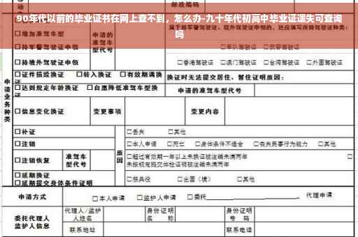 90年代以前的毕业证书在网上查不到，怎么办-九十年代初高中毕业证遗失可查询吗
