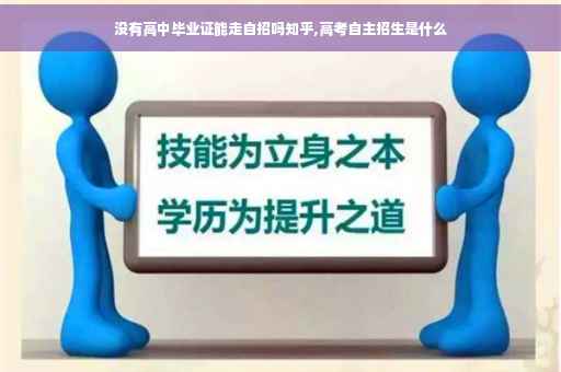 没有高中毕业证能走自招吗知乎,高考自主招生是什么
