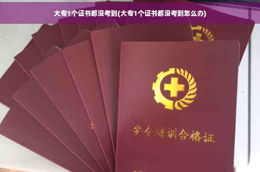 大专1个证书都没考到(大专1个证书都没考到怎么办)