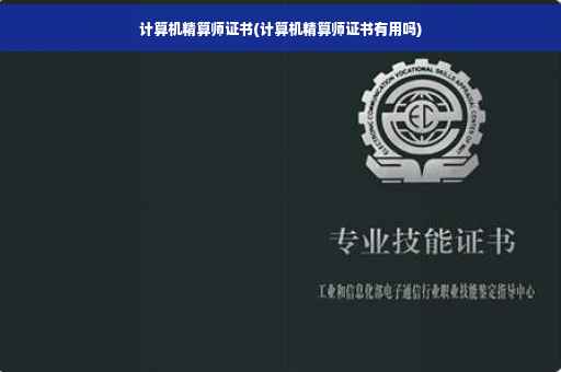 计算机精算师证书(计算机精算师证书有用吗)