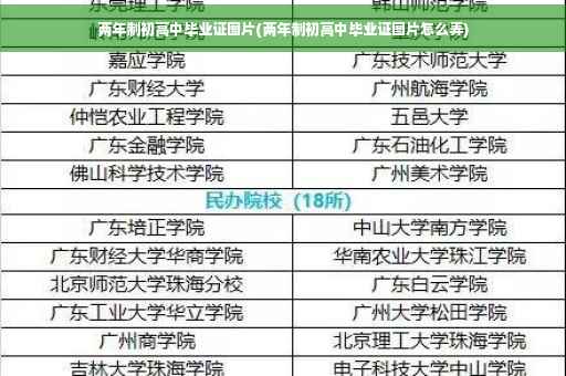 两年制初高中毕业证图片(两年制初高中毕业证图片怎么弄)