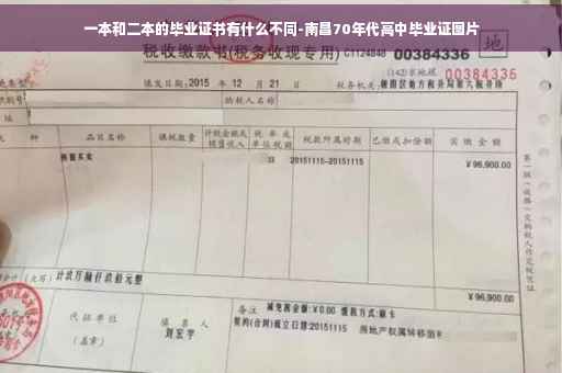 一本和二本的毕业证书有什么不同-南昌70年代高中毕业证图片