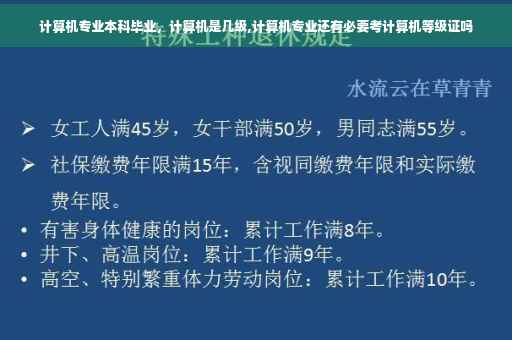 计算机专业本科毕业，计算机是几级,计算机专业还有必要考计算机等级证吗