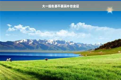 大一报名要不要高中毕业证