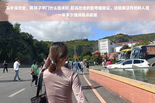 高中没毕业，男孩子学门什么技术好,职高毕业的能考哪些证。这些真证件给别人用一年多少钱详细点谢谢