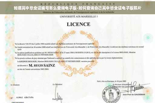 知道高中毕业证编号怎么查询电子版-如何查询自己高中毕业证电子版照片
