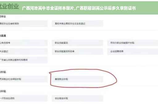 广西河池高中毕业证样本图片,广西职称副高公示后多久拿到证书
