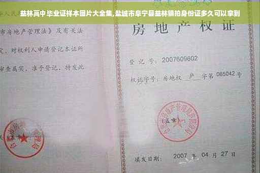 益林高中毕业证样本图片大全集,盐城市阜宁县益林镇拍身份证多久可以拿到