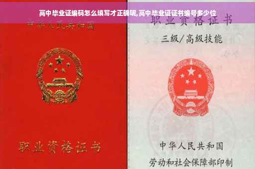 高中毕业证编码怎么填写才正确呢,高中毕业证证书编号多少位