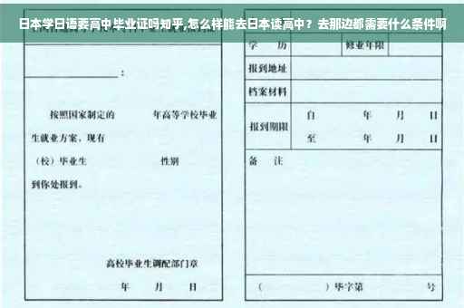 日本学日语要高中毕业证吗知乎,怎么样能去日本读高中？去那边都需要什么条件啊