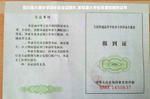 四川省大英中学高中毕业证图片,怎样查大学生英语竞赛的证书
