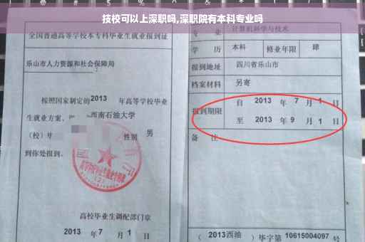 技校可以上深职吗,深职院有本科专业吗
