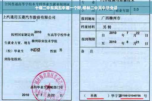 十堰二中东风五中哪一个好,柳林二中高中毕业证