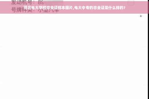 河北电大学校毕业证样本图片,电大中专的毕业证是什么样的?