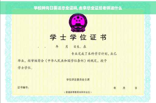 学校种向日葵送毕业证吗,去拿毕业证给老师送什么