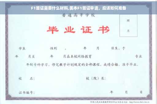 F1签证需要什么材料,美本F1签证申请，应该如何准备
